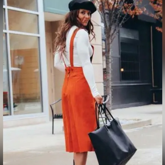 Free People Suede Apron Dress - Picture 3 of 4